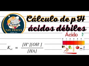 Cálculo de pH de un ácido débil