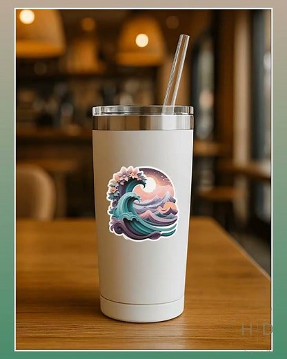 Cosmic Dreamwave Abstract Sticker