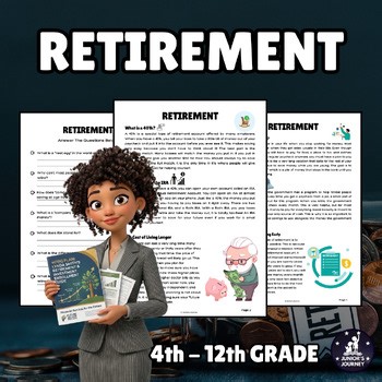 Retirement | Financial Literacy | Reading Comprehension | Worksheet
