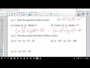 LHS Higher Mathematics - Circles 1 - Equation of Circles