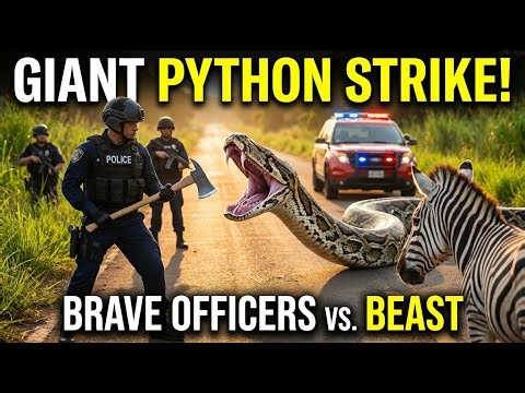 Brave Heroes Save Zebra from Giant Python Attack! 🦓🐍