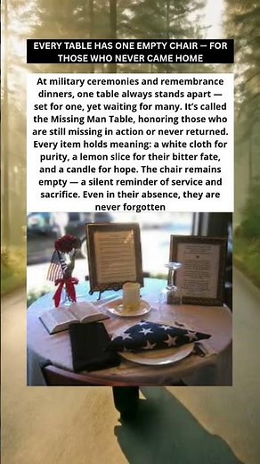 THE EMPTY CHAIR THAT HONORS THE MISSING 🕯️