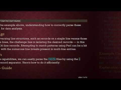 How to Parse FASTA Files with Perl for Multi-Line Records