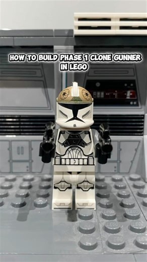 How to Build Phase 1 Clone Gunner in Lego #starwars #clonetrooper #phase1 #clonewars #clonearmies