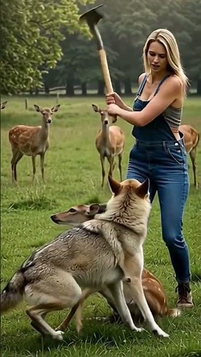 Heroic #Farm Rescue | #Wolf Attacks #Sheep –#Brave #Woman Saves Her with a Shovel! #Wildlife #Viral