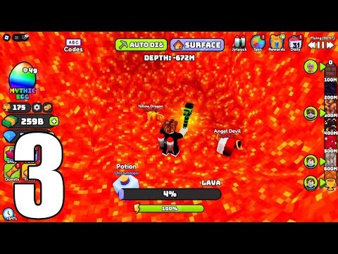 ROBLOX - Dig To Earth's Core Gameplay Walkthrough Video Part 3 (iOS, Android)