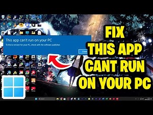 How To Fix This App Can't Run on Your PC - Fastest Guide