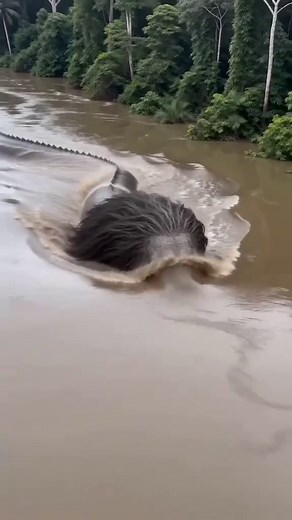 New footage just dropped. Same river. Same coordinates. But this time the witness says it looked straight at the helicopter before disappearing under the water… Scientists from multiple countries are already on site and they still can’t agree on what this is. If this is the same creature, it means it was never alone. 🌎😳 #amazonriver #unknowncreature #fyp #foundfootage #mysterioussighting