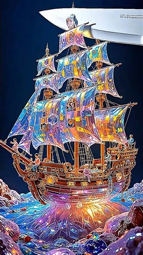 ASMR Crystal Oro Jackson Ship Slice | Pure Satisfying Cutting Sounds