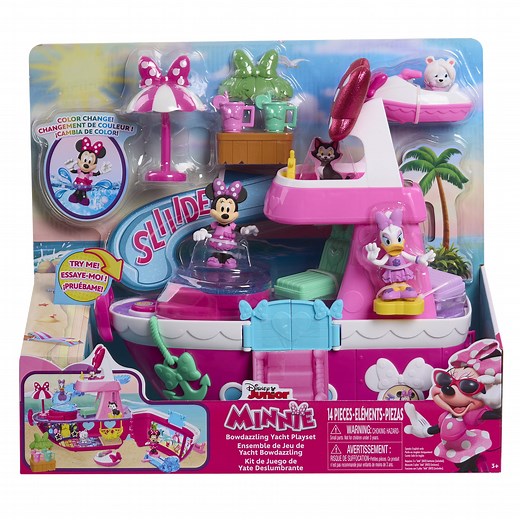 Disney Junior Minnie Mouse Bowdazzling Yacht Playset, Lights and Sounds, Baby and Toddler Toys