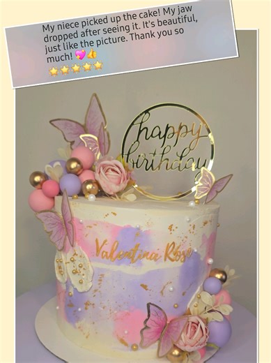 Buttercream Butterfly aaCake 🦋💜🩷#idaho #buttercreamcake #butterflycake #birthdaycake