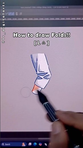 Draw Perfect Folds with THIS Hack! (XYZ Method) 🎨#digitalart #shorts #art #drawing #digitaldrawing