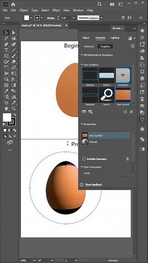 How to Create a Realistic 3D Egg in Illustrator #illustrator #tutorial #3d #trending