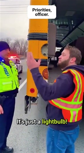 Cop's Priorities: Taillight vs. Missing Bus Half?! 🤯