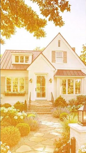 Front Walkway Ideas With Modern Wall Sconces & Landscaping