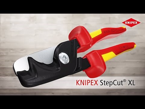 KNIPEX StepCut® XL 95 11 225 // Cable shears for easier cutting of multi-conductor cables