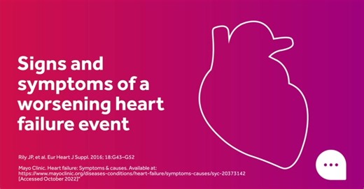 217 reactions · 31 shares | What are the warning signs of a worsening heart failure event? A change in symptoms is a warning signal from the body and the sooner action is taken, the better. Share to help others recognize the signs  https://www.bayer.com/en/pharmaceuticals/living-with-heart-failure | Heart Failure Forum | Facebook