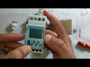 horloge électrique numérique installer et programme (interrupteur horaire) تركيب المؤقت وبرمجته