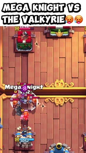 Mega knight is so good againts the valkyrie