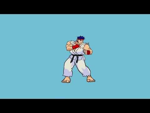 Ryu from Streets but it's done using GoAnimate