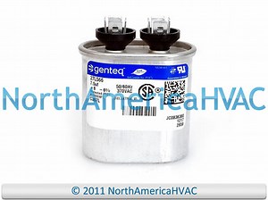 Capcom GE Genteq Oval Run Capacitor 7.5 uf MFD 370 volt vac 50/60 hz CAP010753O
