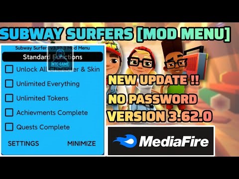 [UPDATE] Subway Surfers Mod Menu v3.62.0 | Free Shopping/Unlimited Everything/God Mode || NTC-GAME