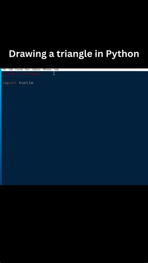 Drawing a triangle in Python #fyp #coding #python #learntocode #programming