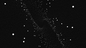 Digital matrix particles and grid motion abstract background