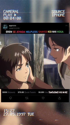 The Day Eren Lost His Mother | Most Heartbreaking Scene 💔😰 | Attack on Titan #shorts #animeedit #aot