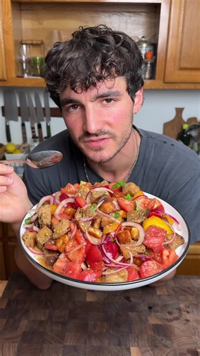 Summer Panzanella Salad: Stale Bread Tomato Salad