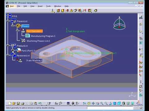 Tutorial virtual simulation of Milling machining using CATIA
