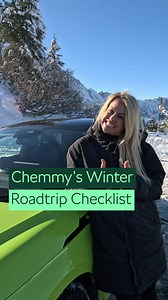 We asked Chemmy Alcott for her ultimate Winter road trip checklist with her fully electric Škoda Enyaq Coupé iV vRS #Skoda #Enyaq #EnyaqCoupe | Škoda
