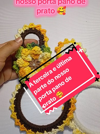 Tutorial Final: Porta Pano de Prato com Florzinha de Crochê