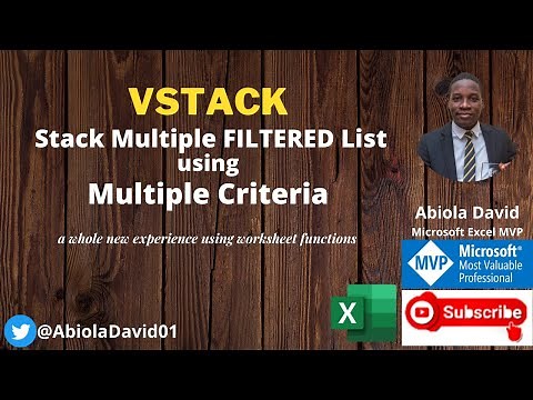 VSTACK: Stack Multiple FILTERED List using Multiple Criteria in Excel