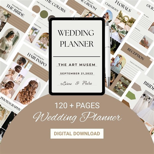Editable Wedding Planner Template | Digital Organizer