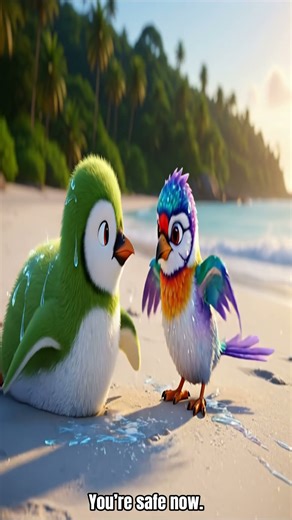 Pengu & the Little Bird | A Tiny Hero in the Wild Ocean ⚡🐧