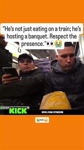 @streamers_core_clips on Instagram: ""💀 He’s not just eating on a train — he’s hosting a full-on McDonald’s banquet 🍔🔥 ​This was supposed to be a quiet commute… a few stops, maybe a nap. But suddenly, this man starts pulling out enough food to feed the entire carriage — and the confidence is actually unhinged 😭🍟 ​You can see the guy next to him trying to process the sheer scale of the feast: “Is that another burger? 💀,” “the crinkle of the bag is deafening,” “this man’s really setting up s
