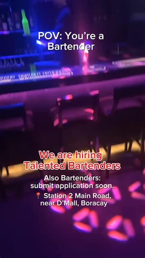 Step behind the bar where skill meets style. 🍸✨ We’re looking for talented bartenders ready to shake, pour, and craft unforgettable moments at Samurai Japanese Steakhouse & Sushi Boracay. If you’ve got the flair, passion, and creativity to bring the bar to life we want you! 📍 Station 2 Main Road, near D’Mall, Boracay 📞 0965 847 0694 📧 samuraiboracay@gmail.com 📩 Submit your application soon #SamuraiBoracay #NowHiring #BartenderJobs #BoracayHiring #JapaneseSteakhouse #WorkInParadise #joinourt