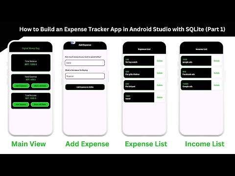 How to Build an Expense Tracker App in Android Studio with SQLite ( Part1 )"
