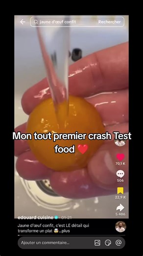 Recette de jaune d'œuf confit avec @edouard cuisine