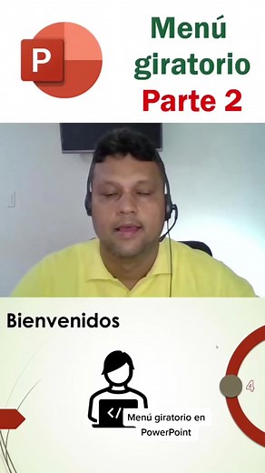 Aprende a crear un menú giratorio en PowerPoint, ideal para darle dinamismo a tus presentaciones y hacerla interesante, creativas y con un toque diferente. #profemiguelmejia #powerpoint #microsoftpowerpoint #MicrosoftEdu #presentation #presentacionesefectivas #contentcreator