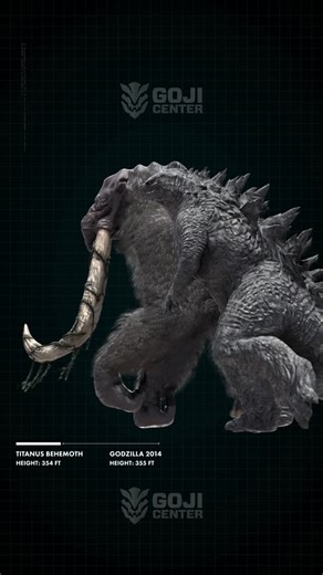 GojiCenter | Kaiju, Dinosaurs, Beasts on Instagram: "Titanus behemoth compared with 2014 Godzilla #godzilla #monsterverse #titanusbehemoth #godzillaxkong"