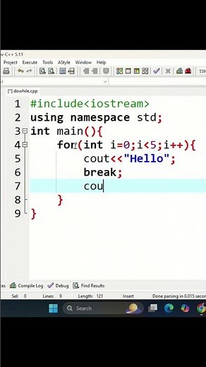 Break Statement | C++ Loop & Break Explained | Break Statement in Action | Programming | shorts