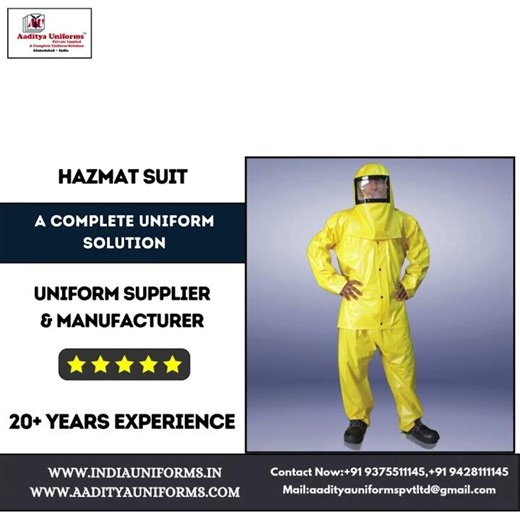 Hazmat Suit Available At Aaditya Uniforms