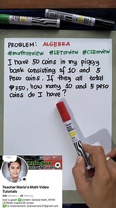 41K views · 272 reactions | ALGEBRA PROBLEM‼️ #maths #teachermario #mathtutor #fbviralvideo #virals #mathreview #LETReview | Math Teacher Mario | Facebook