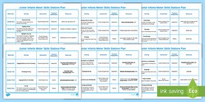 Fine Motor Skills Stations Planning Template