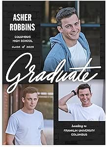 Let's Make Memories Personalized Graduation Announcements Class of 2026 or Any Year - Premium Quality Invitations - 5x7 - Custom Photo Cards & White Envelopes - Styled Graduate - 75 Cards