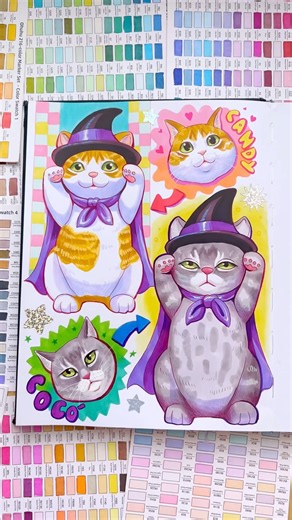 The Home Depot Halloween Cat trend 🐈‍⬛🎃 - #HalloweenCat #SpookySeason #sketchbook #artprocess