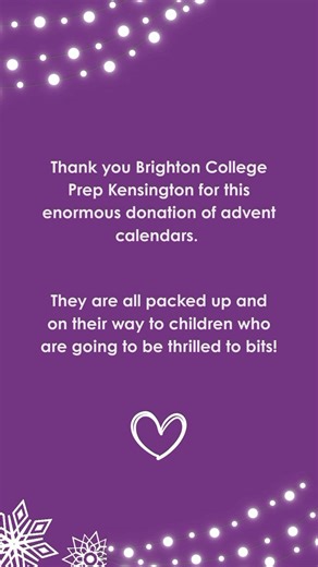 When Brighton College Prep Kensington say they’re doing an Advent Calendar collection for you, they mean business! These calendars were hand-delivered yesterday evening by the school’s headteacher and I was blown away by the generosity of everyone at the school. They are all being packed up and delivered to children living in really tough circumstances, who are going to be thrilled to bits to receive them. 🎄❤️ | 52 Lives