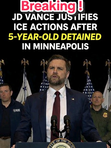 Vice President Vance justifies ICE actions after 5-year-old detained during father’s arrest in Minneapolis #tiktoknews #kids #immigration #minneapolis #us